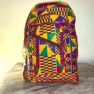 African Print Backpack